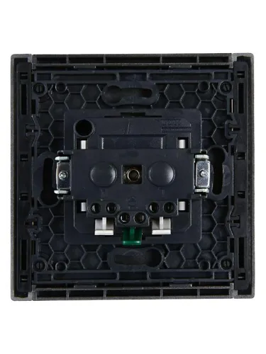Розетка СП FORTE&PIANO FP514 16А с заземл. без защ. шторок безвинт. крепл. сталь IEK FP-R11-16-1-K46 фото 5