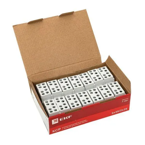 Клемма распределительная КСР с двойн. винтом 2х35/2х25 сер. PROxima EKF ksr-2.35-2.25-grey фото 11