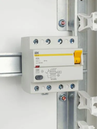 Выключатель дифференциального тока (УЗО) 4п 40А 100мА тип AC ВД1-63 KARAT IEK MDV10-4-040-100 фото 8