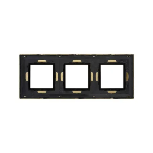 Рамка 3-м 6мод. Avanti метал. зол. DKC 4408856 фото 2