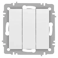 Выключатель 3-кл. СП Accent 6-106-01М 10А IP20 250В AL/CU бел. матов. Intro Б0063532