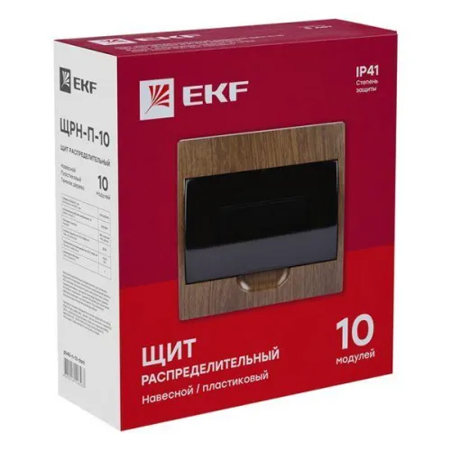 Щит ЩРН-П-10 IP41 темное дерево PROxima EKF pb40-n-10-dark фото 3
