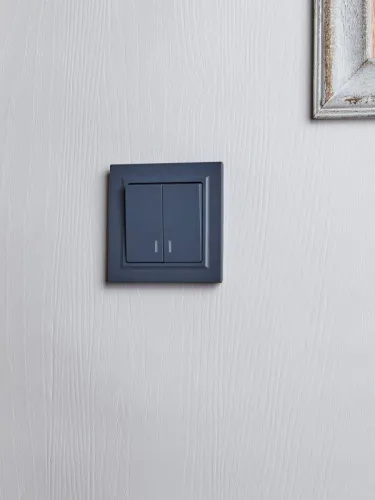 Выключатель 2-кл. СП BRITE ВС10-2-1-БрМ 10А с индик. механизм маренго IEK BR-V20-1-10-K35 фото 3