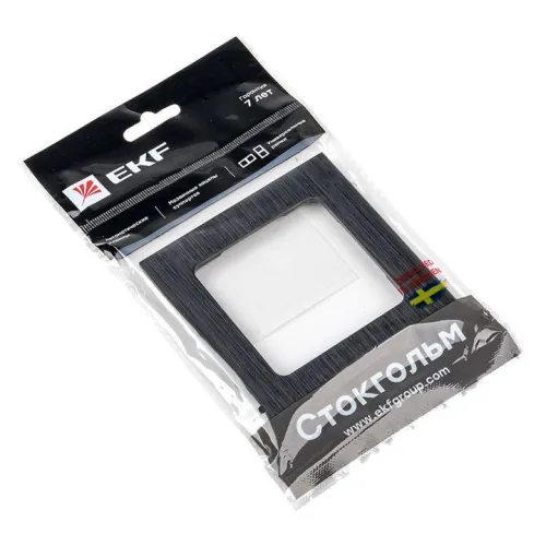 Рамка 1-м Стокгольм металл. черн. PROxima EKF EZM-G-302-10 фото 2
