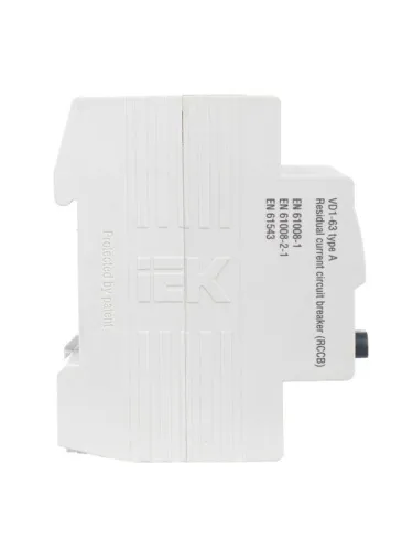 Выключатель дифференциального тока (УЗО) 4п 63А 100мА тип A ВД1-63 KARAT IEK MDV11-4-063-100 фото 5