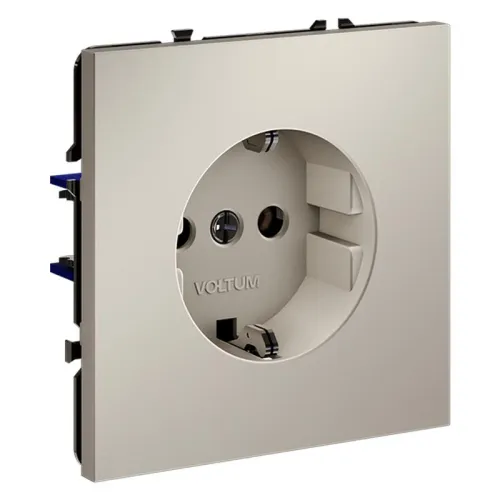 Розетка 1-м СП S70 16А с заземл. механизм кашемир Voltum VLS040103 фото 6
