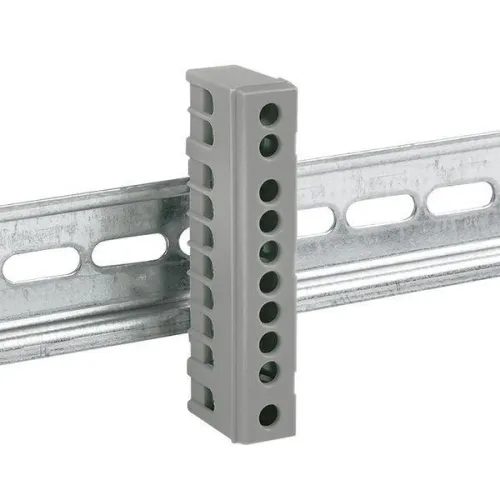 Шина L "фаза" 6х9 10 отвер. латунь сер. изолированный корпус на DIN-рейку PROxima EKF sn0-63-10-is фото 5