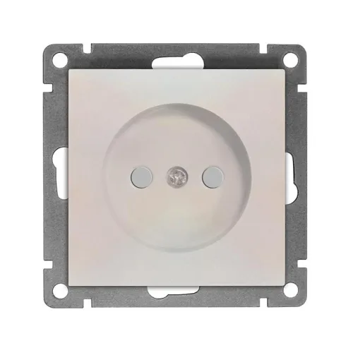 Розетка 1-м СП Афина 16А IP20 без заземл. защ. шторки механизм жемчуж. Universal A0047-OBr