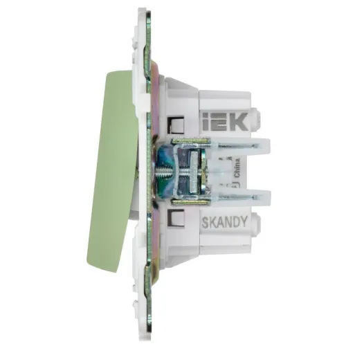 Выключатель перекрестный 2-кл. SKANDY 10А SK-V06G мятный IEK SK-V23-0-10-K06 фото 2