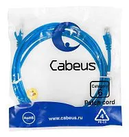 Патч-корд U/UTP кат.6 PC-UTP-RJ45-Cat.6-3m-BL 2xRJ45/8p8c неэкранир. PVC 3м син. Cabeus 8680c