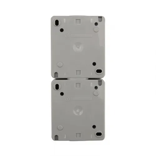 Блок ОП 2 розетки вертик. INDUSTRIAL с заземл. керамика IP54 сер. Kranz KR-78-0616 фото 6