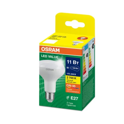 Лампа светодиодная LED G4 Value LVR80100 11W/927 CRI95 11Вт 2700К 1100лм грибовидная матов. E27 170-250В OSRAM 4610590511761 фото 3