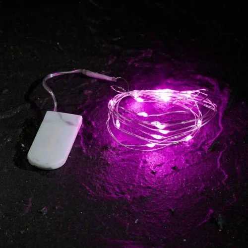 Гирлянда светодиодная "Роса" 2м 20LED роз. 2Вт 4.5В IP20 провод прозр. Neon-Night 303-007 фото 3