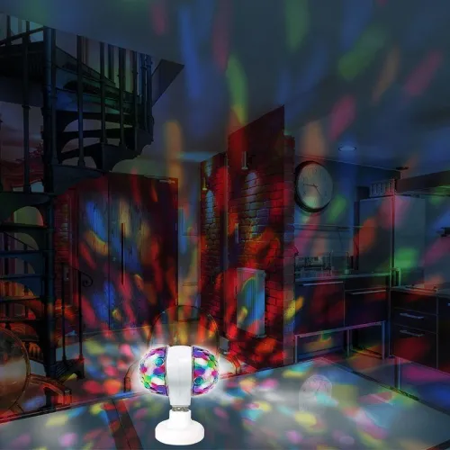 Диско-лампа светодиодная двойная E27 подставка с E27 в компл. 230В Neon-Night 601-250 фото 4