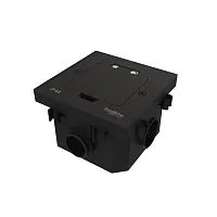 Лючок MultiDesk MDK20 на 2мод. IP44 с монтажной коробкой для бетонных полов черн. матов. SE MDK20202MBC