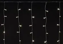 Гирлянда "Бахрома" 4.5х0.7м 200LED тепл. бел. IP44 провод прозр. 230В мерцание транзит IEK LGDU321-1-200-L3-T-S-44