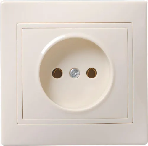 Розетка 1-м СП Кварта 10А IP20 без заземл. без защ. шторок крем. GENERICA ERK13-K33-10-DM