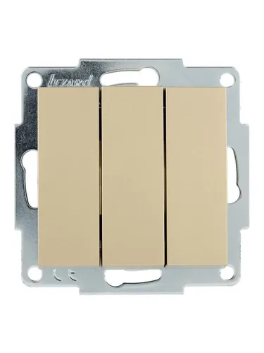 Выключатель тройной VESNA зол. LEZARD 742-3688-109 фото 3