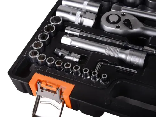 Набор инструментов АВТО 1/2дюйм 1/4дюйм CrV в кейсе 94 предмета Вихрь 73/6/7/7 фото 4