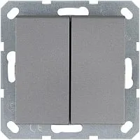 Кнопка 2-кл. 10А IP20 с переключающим контактом механизм алюм. Jasmart G3020S