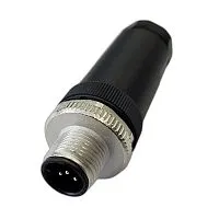 Разъем М12 5A штыревой винт пластик. прямой резьба PG9 каб. часть СЦМ120016-05A СТЭЗ 185200126