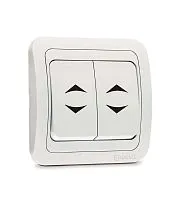 Переключатель проходной 2-кл. СП Mimoza 10А IP20 бел./бел. Makel 12026