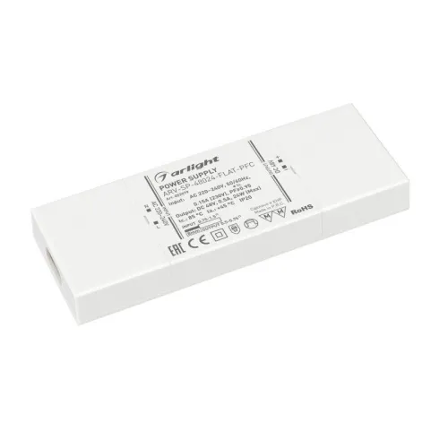 Блок питания ARV-SP-48024-FLAT-PFC 48В 0.5А 24Вт IP20 пластик Arlight 052079