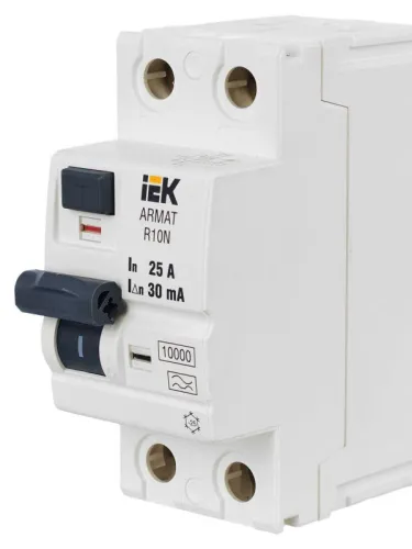 Выключатель дифференциального тока (УЗО) 2п 25А 30мА тип A ВДТ R10N ARMAT IEK AR-R10N-2-025A030 фото 10