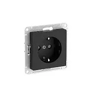 Розетка AtlasDesign 16А с заземл. защ. шторки быстрозажим. клем. механизм карбон SE ATN001045S