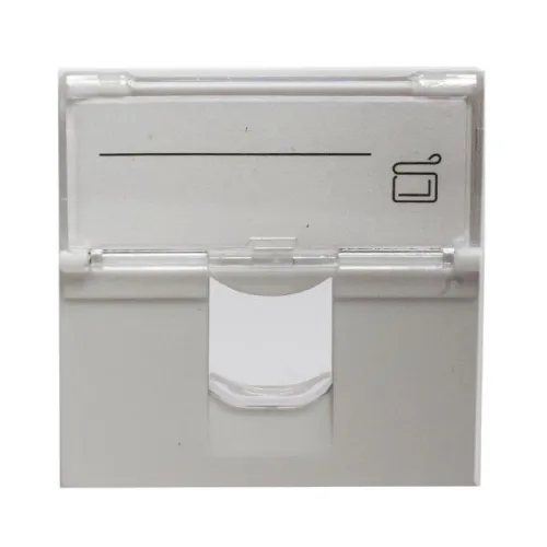 Панель лицевая 1 порт 45х45 Keystone шторка откидное маркировочное окно SUPRLAN 10-0301 фото 3