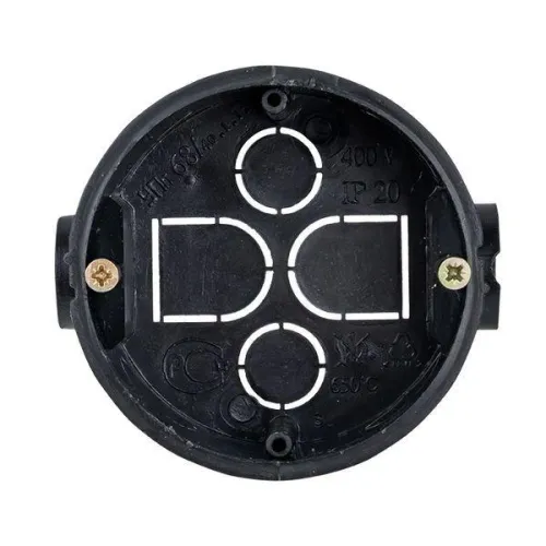 Коробка установочная КМТ-010-044 приборная со стыковочными узлами и саморезами для твердых стен 71х42 розн. стикер PROxima EKF plc-kmt-010-044-r фото 2