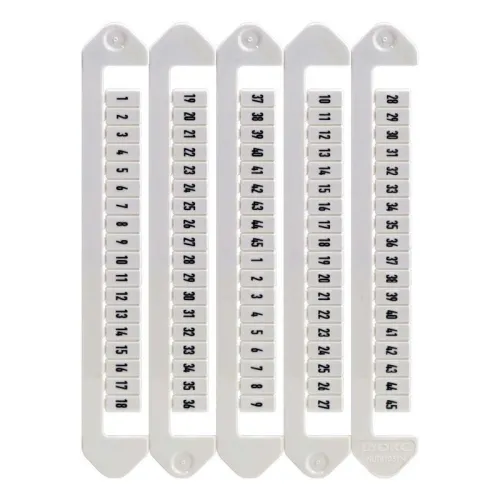 Маркировка для клемм ширина 5мм от 1 до 45 горизонтальная ориентация DKC NUTB-5-1-45H