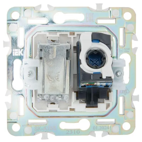 Розетка двойная TV+RJ45 кат.6E SKANDY SK-A15S серебр. IEK SK-AK20-2-K23 фото 3