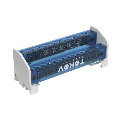 Шина на DIN-рейку в корпусе (кросс-модуль) 2 группы по 15 отверстий 125А TOKOV ELECTRIC TKE-DBTB-125-2-15/L+PEN фото 4