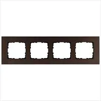 Рамка 4-м G-Metal метал. алюм. корич. Brown Jasmart G1004AZ