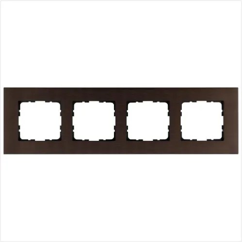Рамка 4-м G-Metal метал. алюм. корич. Brown Jasmart G1004AZ