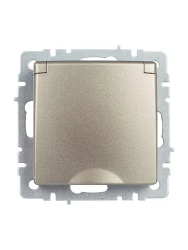 Розетка BRITE РСбш10-3-44-БрШ 16А IP44 с заземл. защ. шторки с крышкой механизм шампань IEK BR-R16-16-44-K37 фото 6