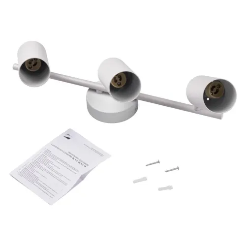 Светильник PCL-0403 3xGU10 IP20 230В WH настен./потолочн. декор. под лампу JazzWay 5066663 фото 12