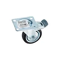 Колесо промышленное поворотное стальной обод с резиновой шиной и роликоподшипником площадка d75 Tech-Krep/Zitar 148523