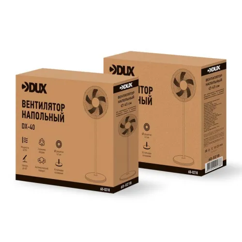 Вентилятор напольный DX-40 40Вт 16дюйм бел. DUX 60-0218 фото 4