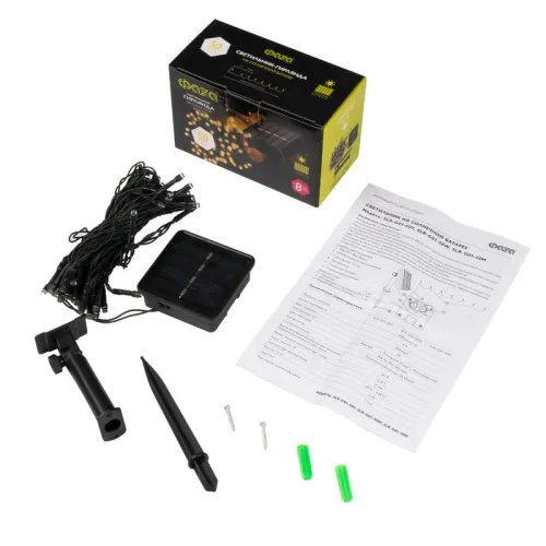 Светильник светодиодный садовый SLR-G01- 50Y гирлянда 50 желт. LED на солнечн. батарее ФАZА 5027299 фото 6