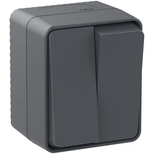Выключатель 2-кл. ОП AtlasDesign PROFI IP54 10AX антрацит SE ATN544051 фото 4