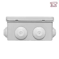 Коробка распределительная КМР-030-014 100х100х50 IP55 с крышкой для прямого монтажа 10 мембранных вводов сер. розн. стикер EKF plc-kmr-030-014-r