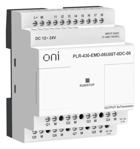 Модуль расширения входов выходов ПЛК 430 4 DI 4 UI (0-10В/DI) 8 TO 24В DC ONI PLR-430-EMD-08U08T-0DC-00 фото 2