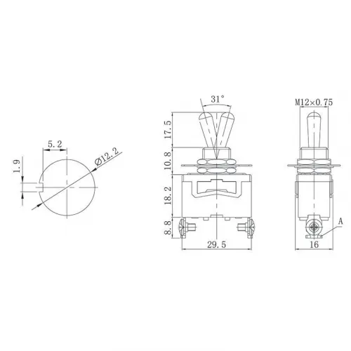 Тумблер 250В 15А (2с) ON-OFF 1п (KN-101) Rexant 36-4110 фото 2