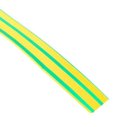 Трубка термоусадочная ТУТ нг 30/15 желт./зел. (уп.50м) EKF tut-30-yg фото 4