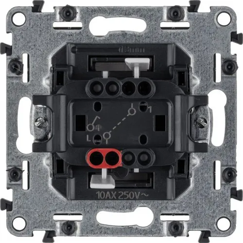 Выключатель 1-кл. СП Valena Life 10А IP20 250В 10AX с лицев. панелью безвинтов. зажимы механизм алюм. Leg 752601 фото 3