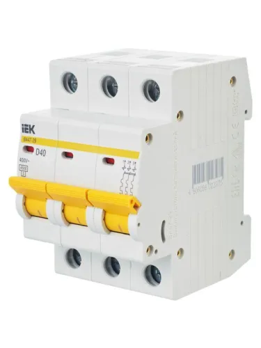 Выключатель автоматический модульный 3п D 40А 4.5кА ВА47-29 KARAT IEK MVA20-3-040-D фото 9