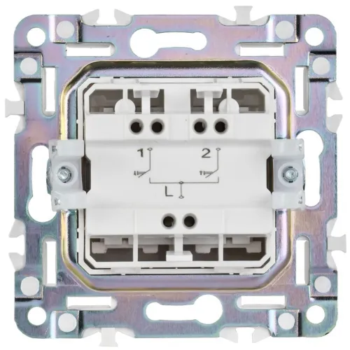 Выключатель жалюзи SKANDY 10А SK-V12S серебр. IEK SK-V15-0-10-K23 фото 5