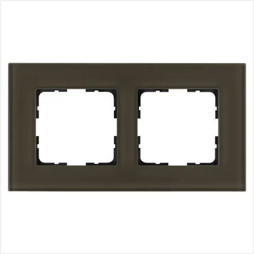 Рамка 2-м G-Glass стекло каперсовый Jasmart G1002GT